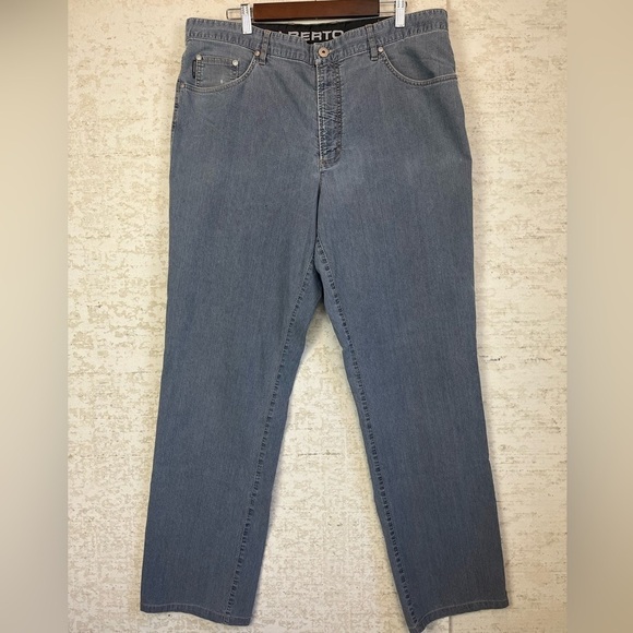 Alberto Mens Jeans Tommy Stretch Denim Light 38" Waist 32" Inseam - Picture 1 of 14